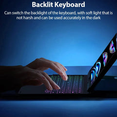 Magic Keyboard Case For iPad Air 11 13 2024 Pro 11 12.9 iPad 10.2 7/8/9th 10th Generation iPad Air 4 5 6 by Snagg A Wireless Keyboard