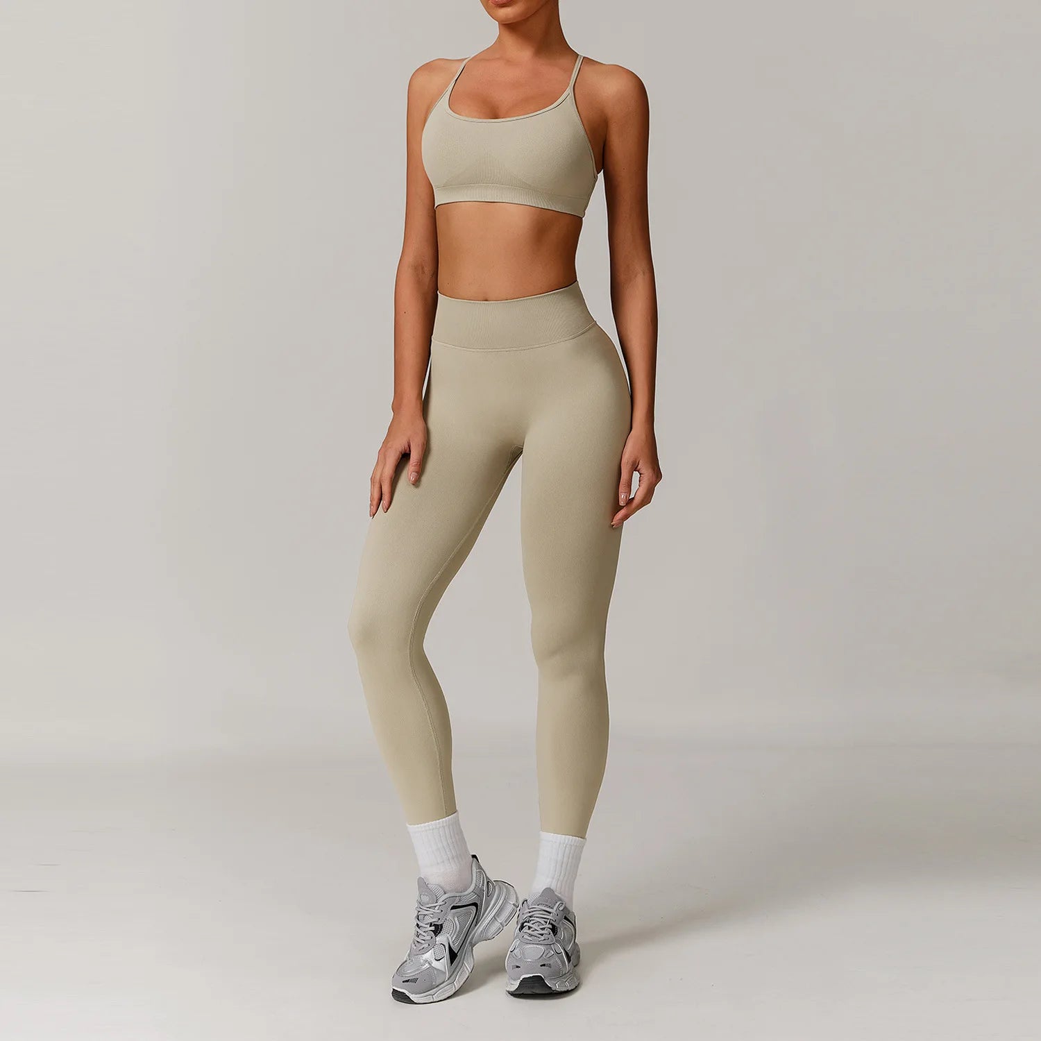 Women's 2/3-Piece Seamless Yoga Tracksuit | Gym Sports Bra & Leggings Fitness Set Sportswear
