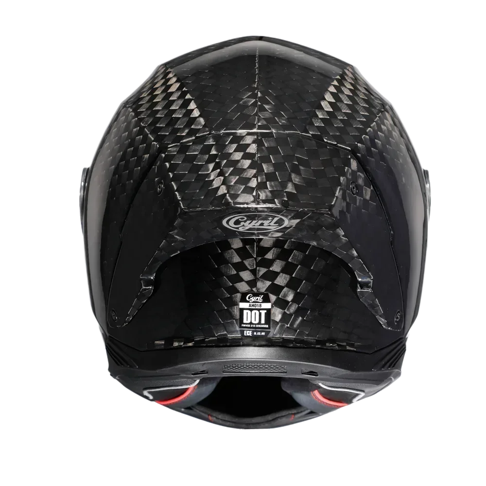 Carbon Fiber Pattern Full Face Motorcycle Helmet by Snagg A Motorcycle Helmet