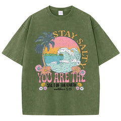 Stay Salty Print Womans Streetwear T-Shirt