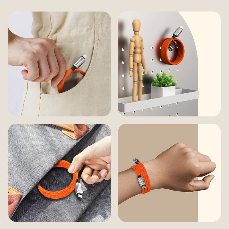 Magnetic 240W USB-C to USB-C Fast Charging Cable by Snagg A Charging Cable