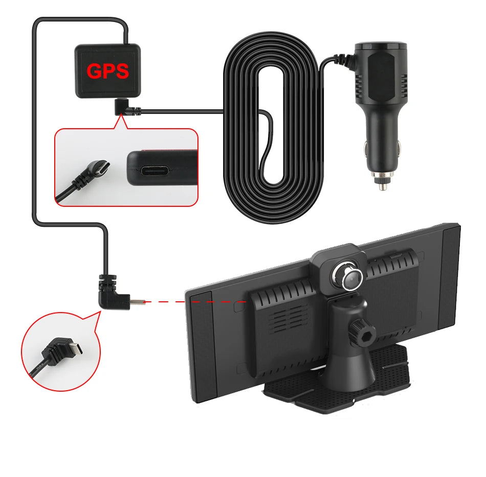 10"/11.26" 4K Dual Lens DVR with Wireless CarPlay by Snagg A Car DVR