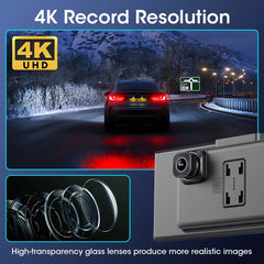 11.26" 4K Car DVR – Portable Dash Cam with Wireless CarPlay, Android Auto & 5G WiFi Navigation by Snagg A Car DVR