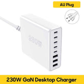 230W GaN 8-Port USB-C Portable Charging Station | Fast Charger for iPhone Samsung MacBook