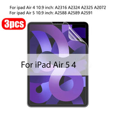 3 Pack Paper-Feel Screen Protector for iPad – Matte PET Writing & Drawing Film (No Glass)