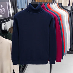 Men’s Premium Slim-Fit Turtleneck | Autumn/Winter Heavy-Duty Knitted Pullover
