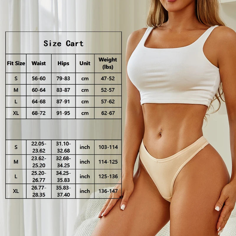 Cotton G-String Thongs 6-Pack | Seamless Soft Low Waist Breathable Women's Underwear