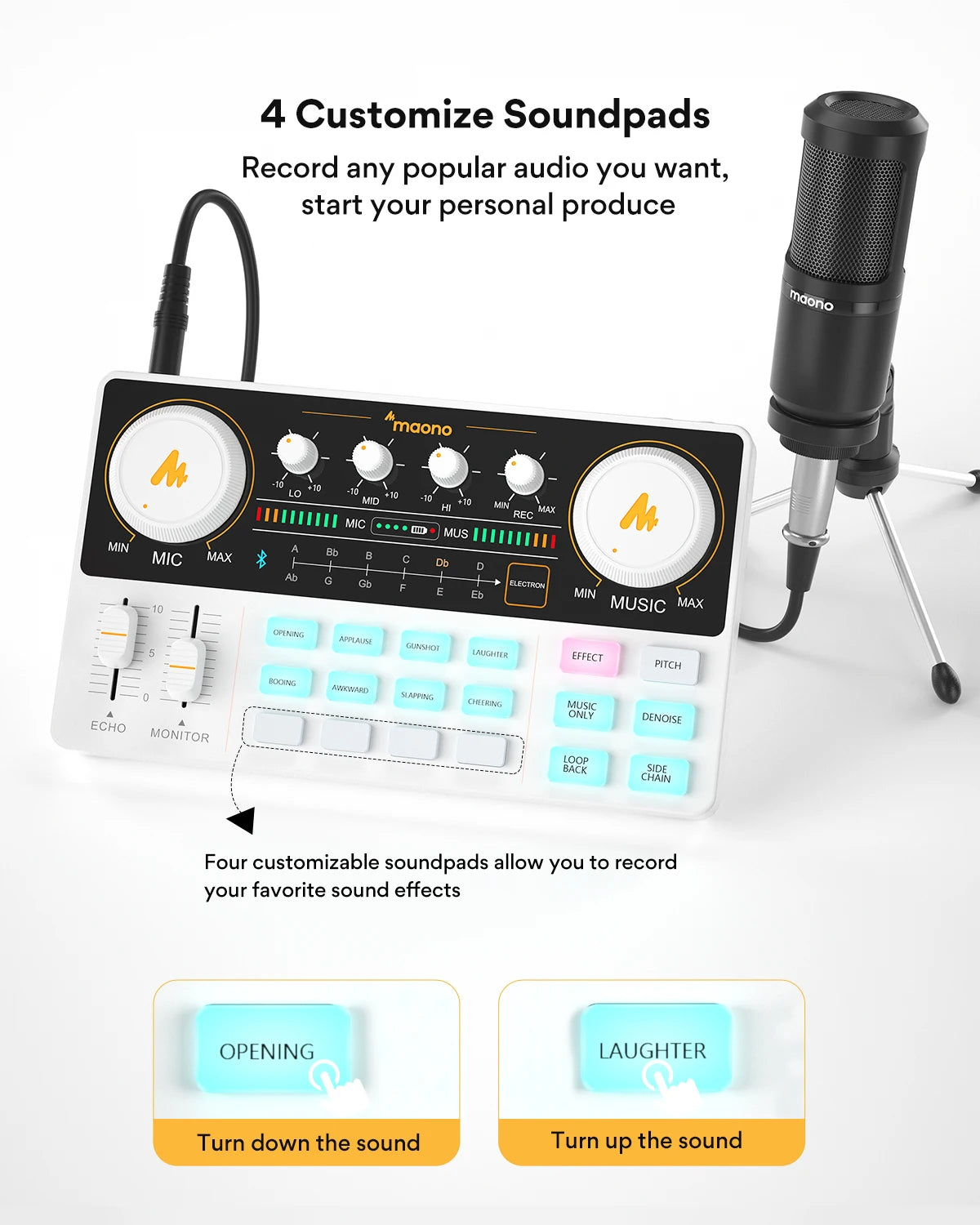 Sound Card & Microphone Set – Audio Interface with Condenser Mic for Live Streaming & Recording by Snagg An Audio Mixer