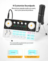 Sound Card & Microphone Set – Audio Interface with Condenser Mic for Live Streaming & Recording by Snagg An Audio Mixer