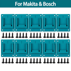 Cordless Drill & Power Tool Wall Mount Holder Compatible with Makita, DeWalt, Bosch & Milwaukee 18V Tools