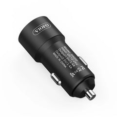 Dual USB Type-C Car Charger | 3.5m Power Cable for High Performance Dash Cams