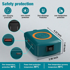 3 in 1 Multi Platform Wireless Charging Hub | 15W Fast Charger & USB/Type-C Power Station