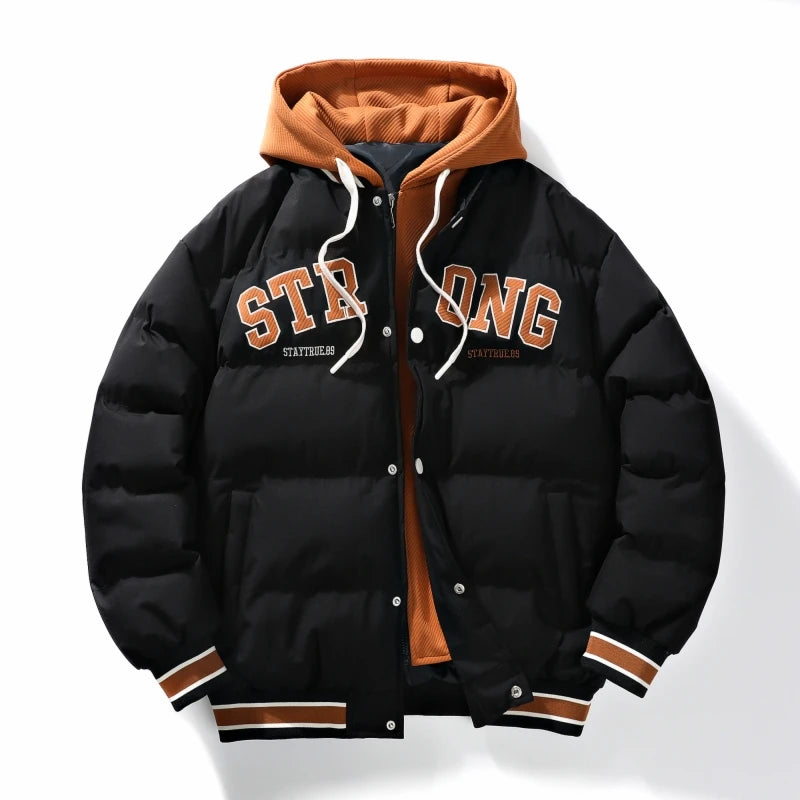Men’s Color-Block Hooded Down Jacket by Snagg A Jacket