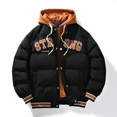 Men’s Color-Block Hooded Down Jacket by Snagg A Jacket