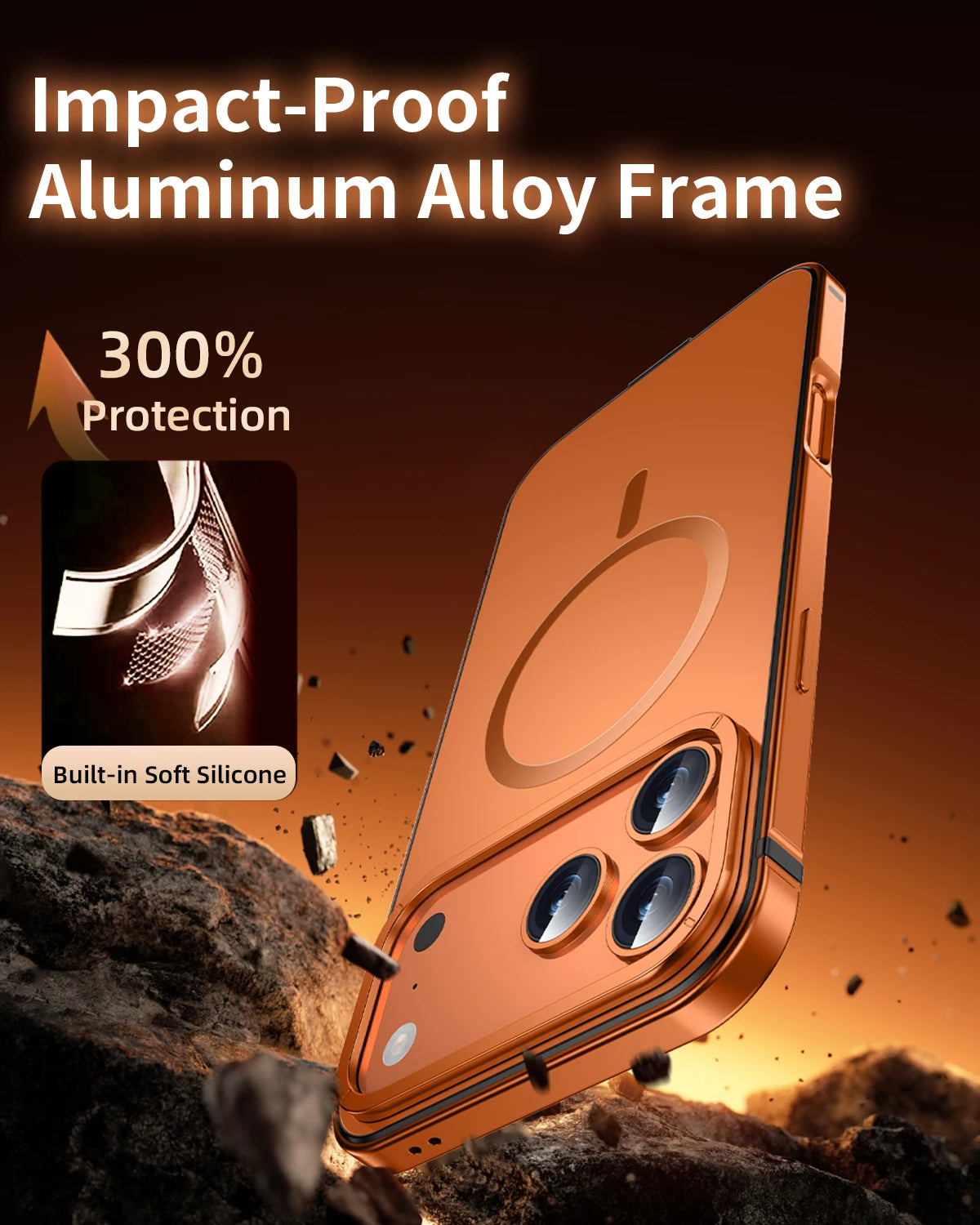 Alloy Frame Heavy Duty Protective Cover for iPhone 17 Series by Snagg A Phone Case
