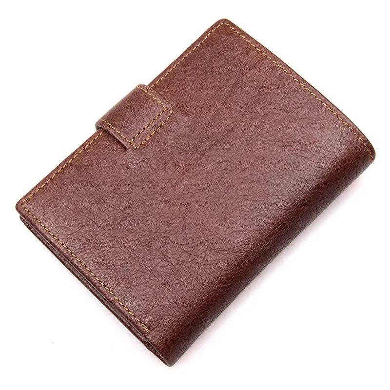 2025 RFID Vintage Leather Short Wallet - SnaggIt