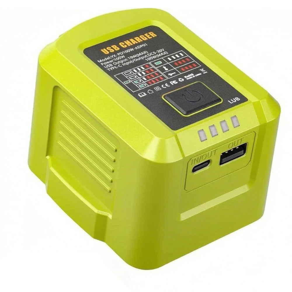100W USB-C charger and power adapter for Ryobi 18V batteries – image 7