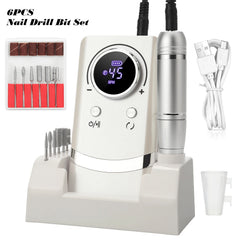 Professional 45,000 RPM V8 Series Electric Nail Drill – High Performance Rechargeable Manicure Station & Power Bank