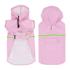Waterproof Hooded Dog Raincoat with Reflective Strap by Snagg A Raincoat