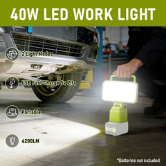 40W LED work light for Ryobi 18V batteries – image 7
