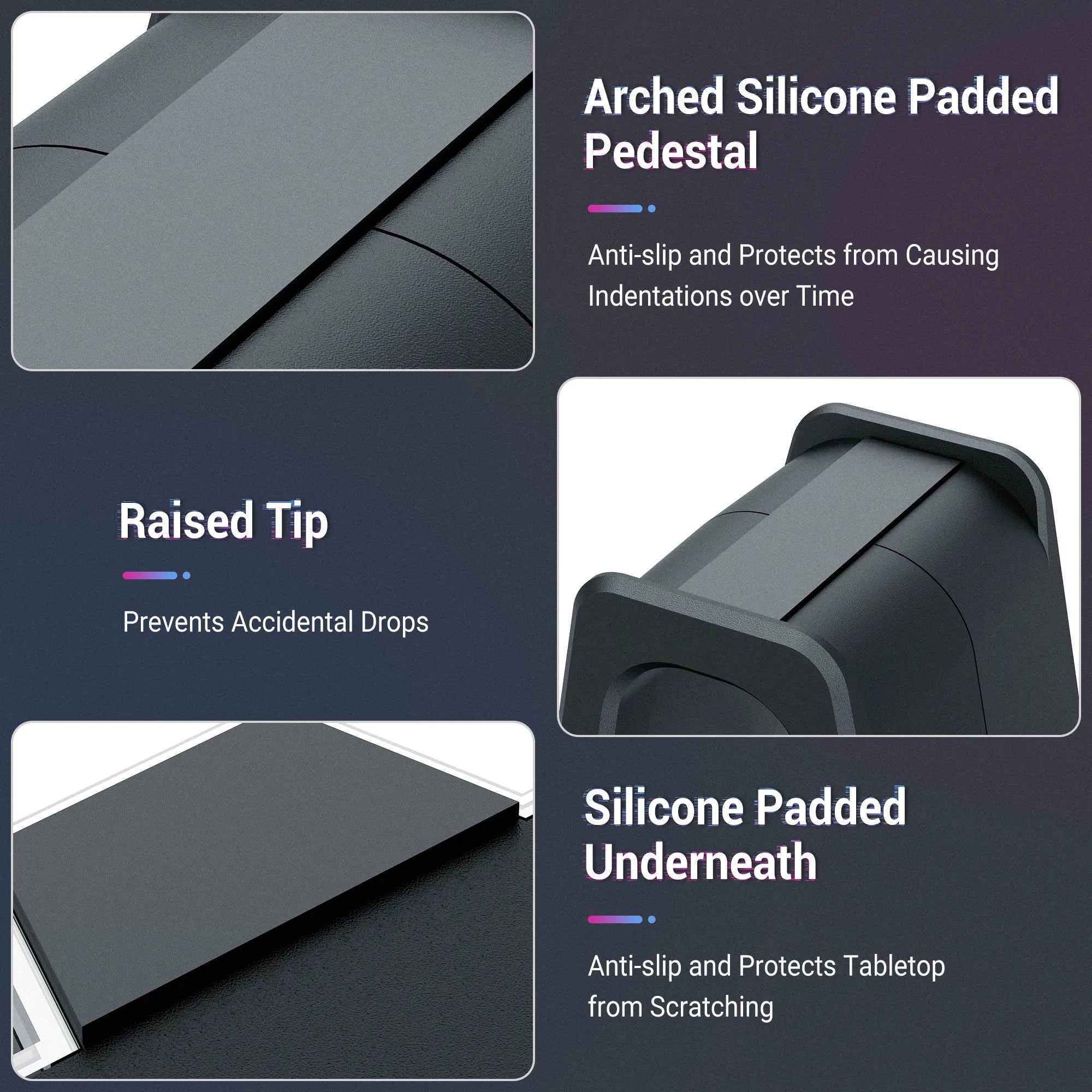 RGB Desktop Headphone Stand Detachable Mouse Cable Hook & Wire Organizer by Snagg A Headset Holder