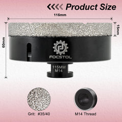 M14 Thread Diamond Core Drill Bit 6–125mm | Tile Hole Saw for Ceramic Marble Granite CE Certified