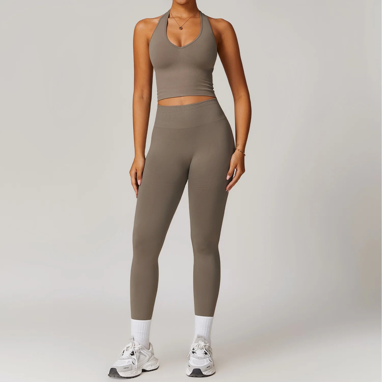 Women's 2-Piece Seamless Yoga Set | Sports Bra & Gym Leggings Athletic Wear Fitness Tracksuit