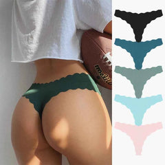 Seamless Sport Thong Panties 5-Pack | Low Rise V-String Invisible Comfortable Women's Underwear
