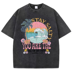 Stay Salty Print Womans Streetwear T-Shirt