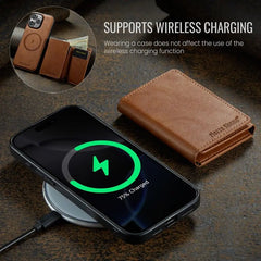 MagSafe Compatible Detachable Leather Wallet Case For iPhone Series by Snagg A MagSafe Wallet