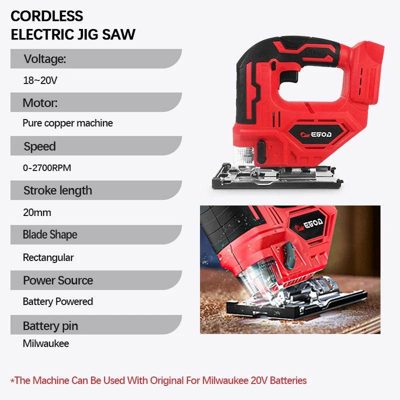 18V Cordless Electric Jigsaw - SnaggIt