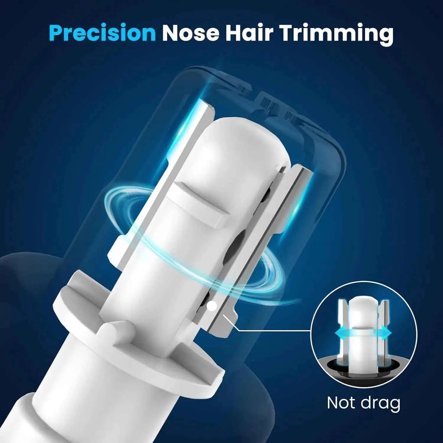Professional 2026 Rechargeable Precision Trimmer – IPX7 Waterproof Aluminum Alloy System for Painless Facial Grooming