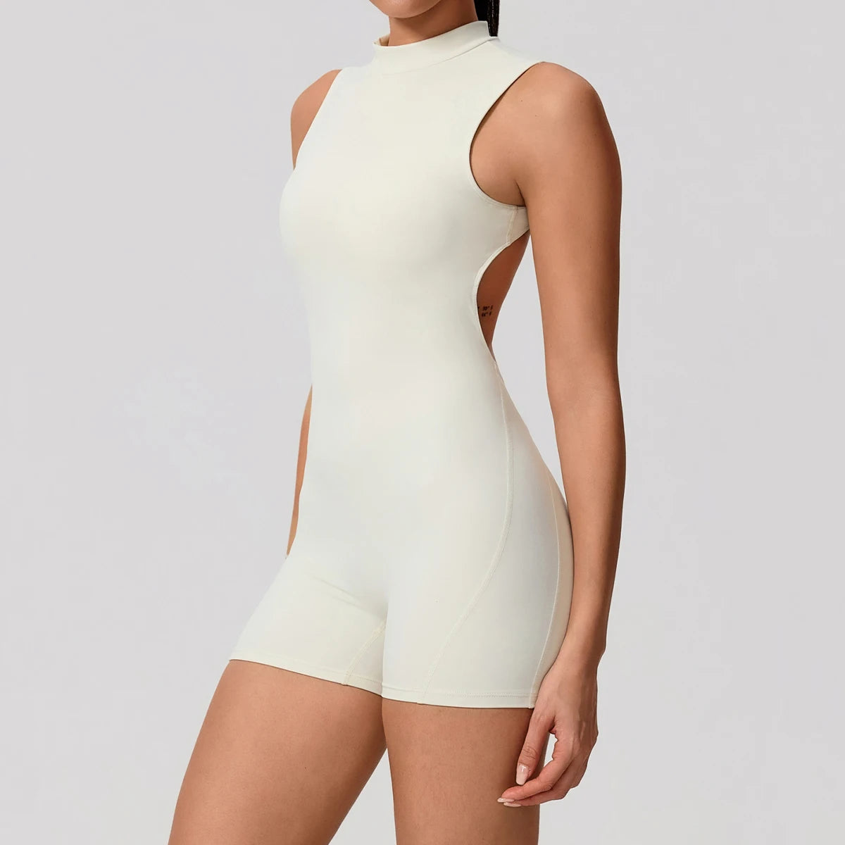 Women's Sleeveless Push-Up Butt-Lifting Yoga Bodysuit | High Stretch Gym Running Fitness Jumpsuit
