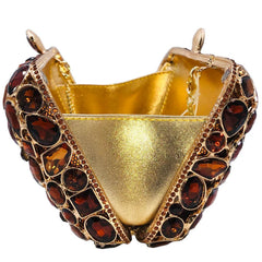 Brown Crystal Evening Clutch - SnaggIt