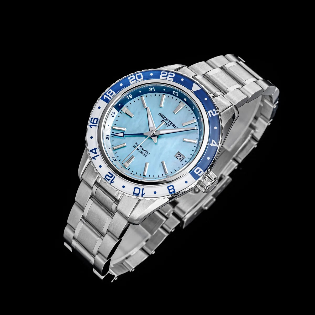 Automatic GMT Diver Watch – NH34 Movement | Sapphire Crystal | 20BAR Water Resistant | Dual Time Travel Edition - Men’s