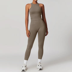 Women's 2-Piece Seamless Yoga Set | Sports Bra & Gym Leggings Athletic Wear Fitness Tracksuit