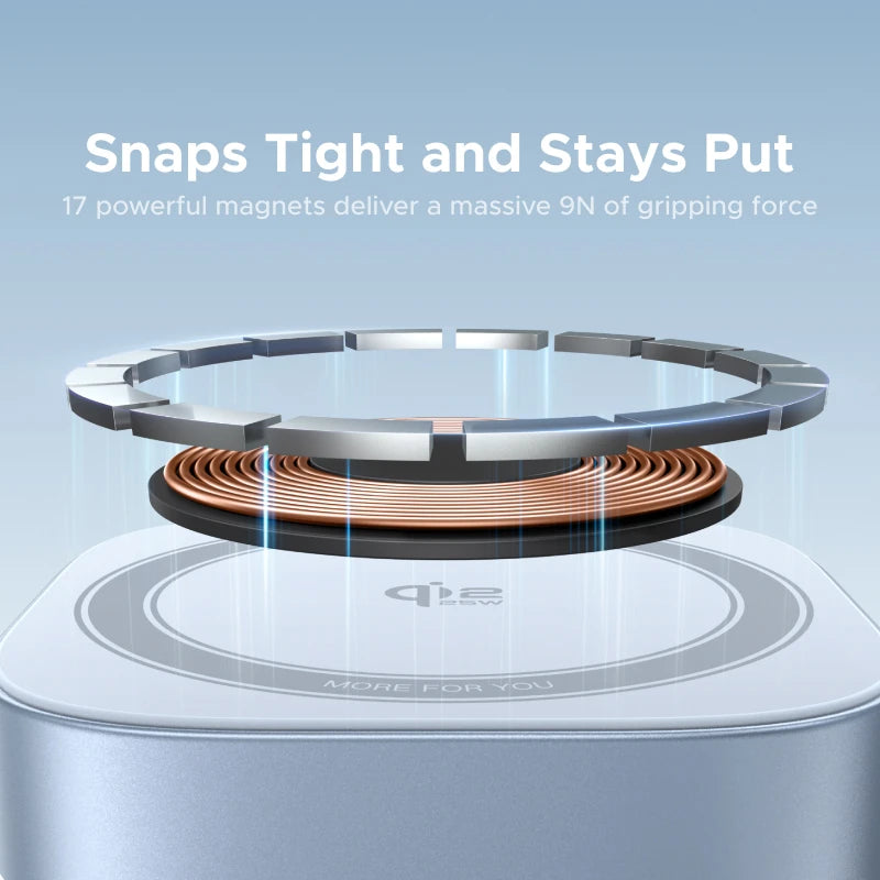 Qi2.2 25W 2-in-1 Magnetic Wireless Charger Stand | Fast Charging for iPhone 16 17 AirPods MagFlow