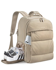 Women's Airline-Approved Travel Backpack 15.6" – Water-Resistant Carry-On with Shoe Compartment (36–55L)