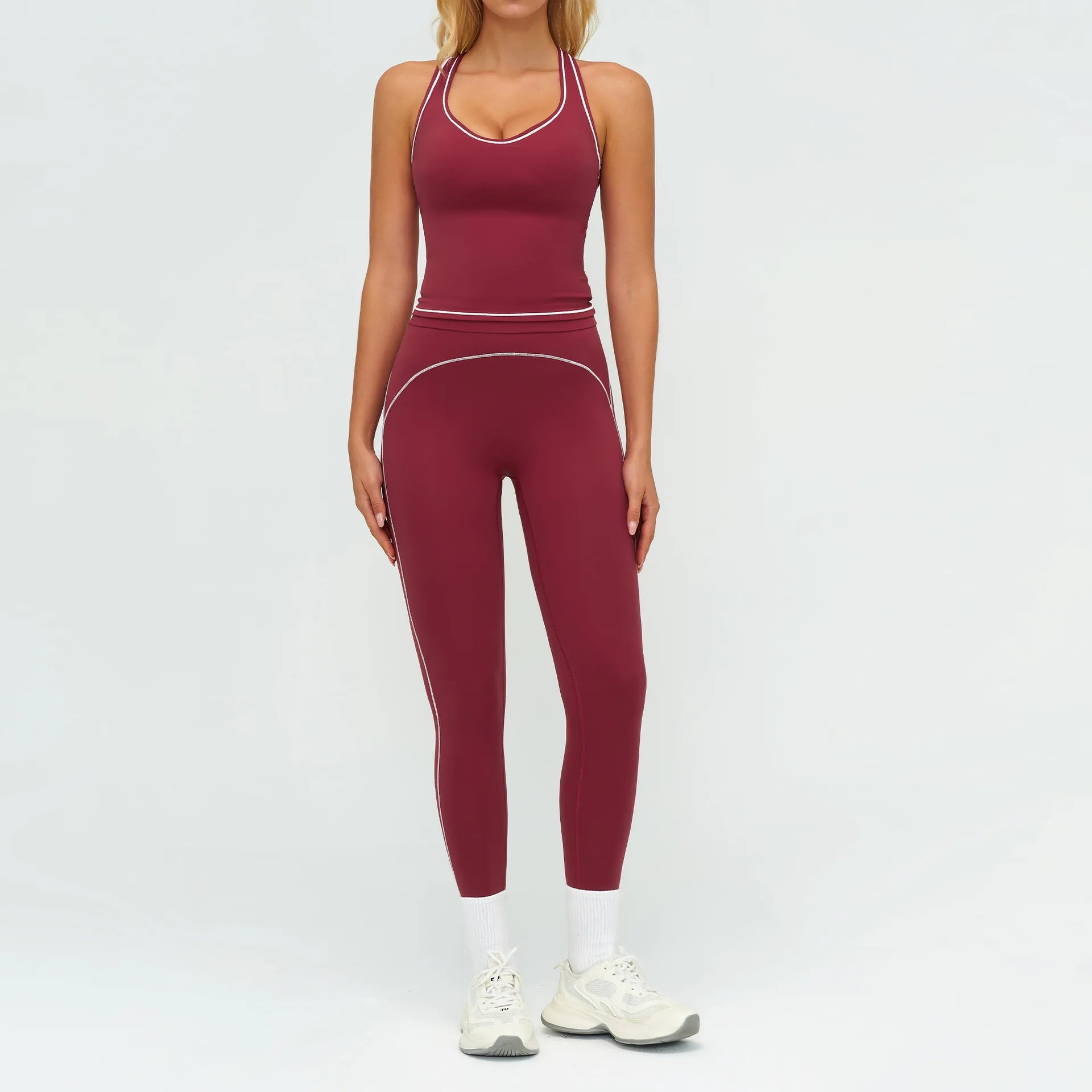 Women's 2-Piece Fitness Suit | Sports Bra & High Waist Leggings Yoga Gym Tracksuit Activewear