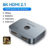 HDMI 2.1 Bi-Directional Splitter for TV, Monitor, Xbox, PS4 & PS5 by Snagg An HDMI Splitter