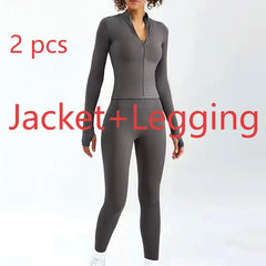 Women's 2/3-Piece Soft Breathable Yoga Set | High Waist Fitness Gym Suit Tracksuit Workout Clothes