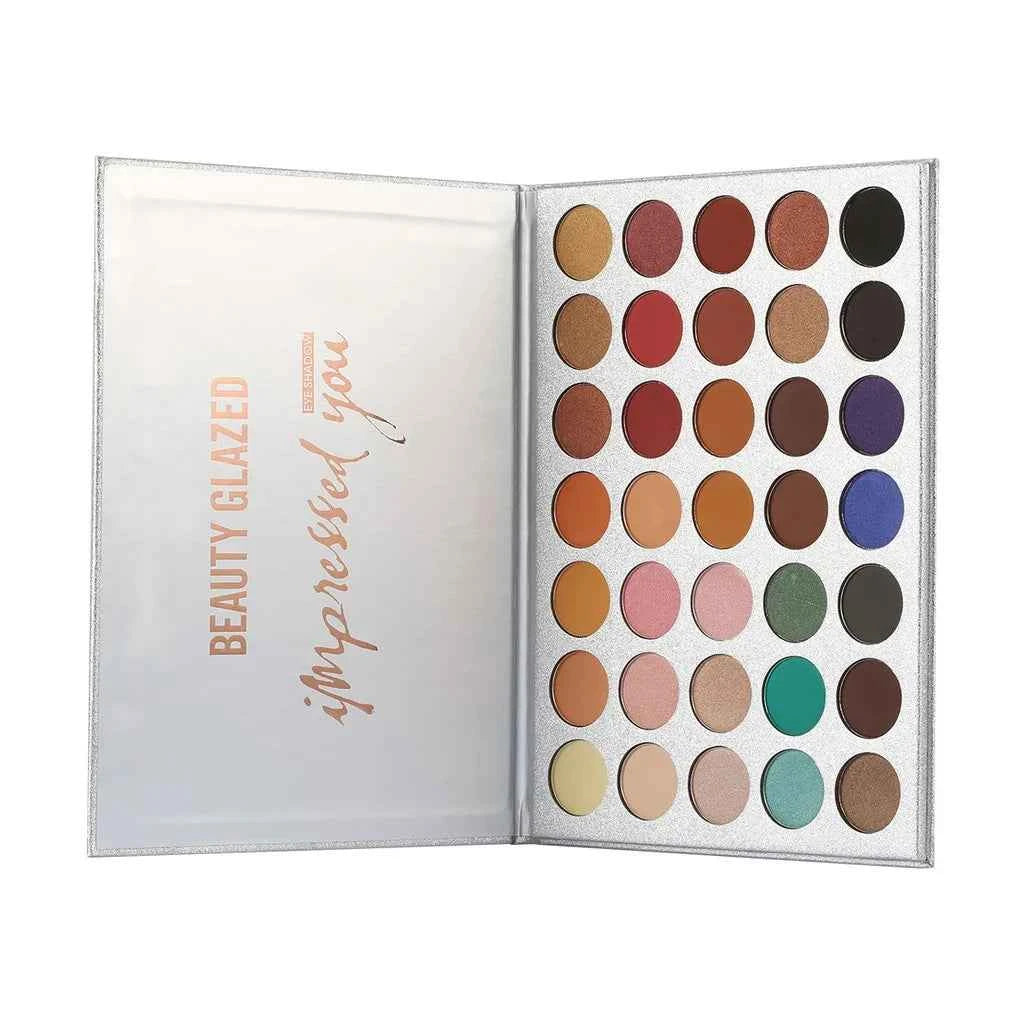 35 Color Professional Eyeshadow Palette – High Pigment Matte, Shimmer & Glitter Essentials