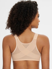 Plus Size Front Closure Posture Bra | Underwire Back Support Full Coverage