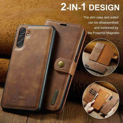 Detachable Magnetic Leather Wallet Case for Samsung Galaxy A Series by Snagg A Wallet Case