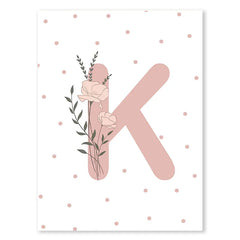 Pink Butterfly And Letters Wall Art by Snagg A Print