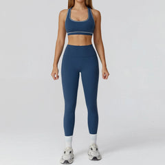 Women's 2/3-Piece Yoga Clothes Set | High Waist Leggings Running Bra Workout Tracksuit Gym Outfits