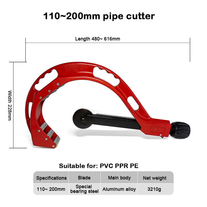 Roller-type large-diameter pipe cutter for PVC pipe – image 12