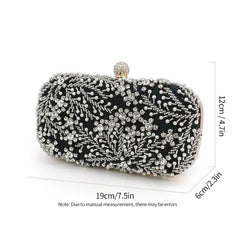 Handmade Crystal Pearl Flower Evening Clutch by Snagg It Purses