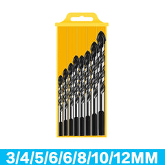 3-12mm Multifunctional Triangle Glass Drill Bit Set