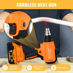 Cordless Multi Platform Heat Gun | 550°C Industrial Hot Air Tool with LED Task Light